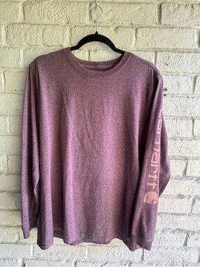 Carhartt nwot Sz  L 12-14 loose fit long sleeves graphic on left arm